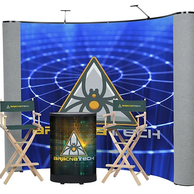 Deluxe Curved Floor Display Kit - Mural Center
