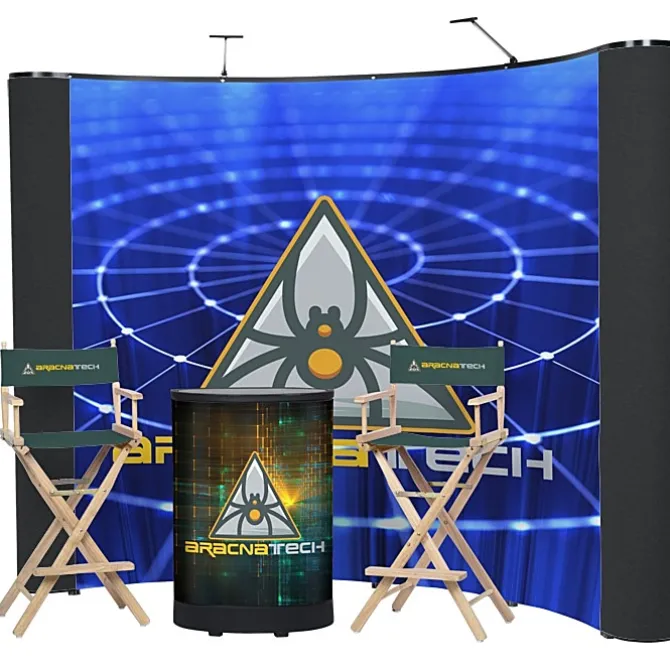 Deluxe Curved Floor Display Kit - Mural Center