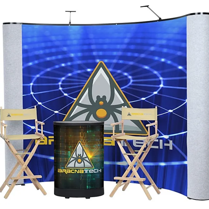 Deluxe Curved Floor Display Kit - Mural Center