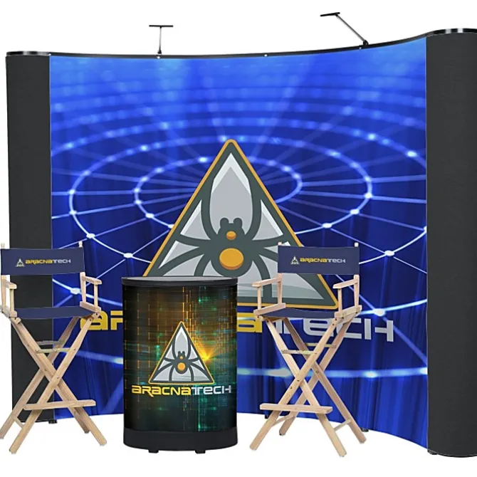 Deluxe Curved Floor Display Kit - Mural Center