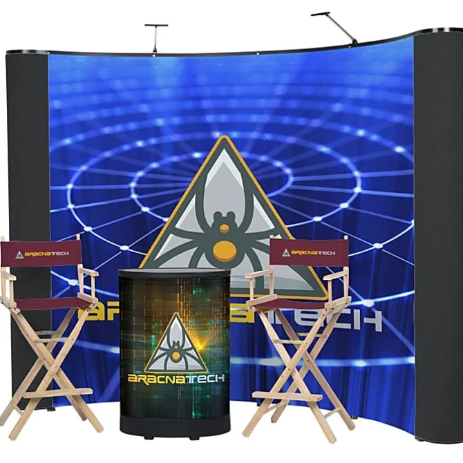 Deluxe Curved Floor Display Kit - Mural Center