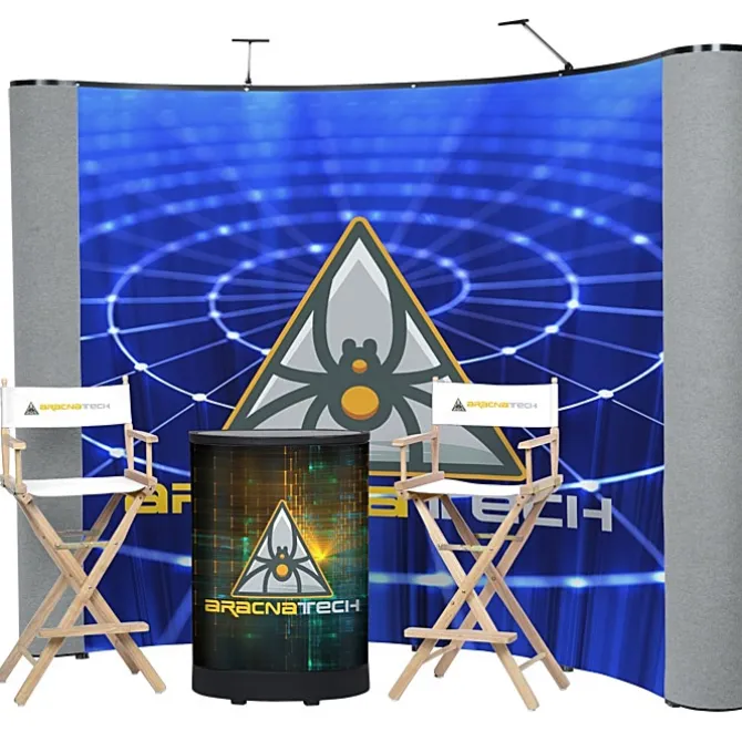 Deluxe Curved Floor Display Kit - Mural Center