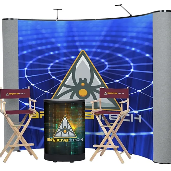Deluxe Curved Floor Display Kit - Mural Center
