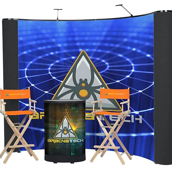 Deluxe Curved Floor Display Kit - Mural Center