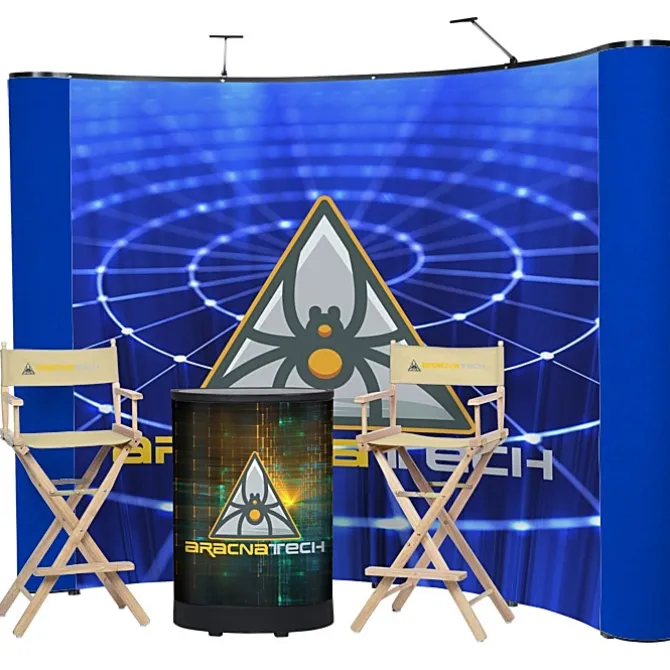 Deluxe Curved Floor Display Kit - Mural Center