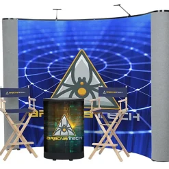 Deluxe Curved Floor Display Kit - Mural Center