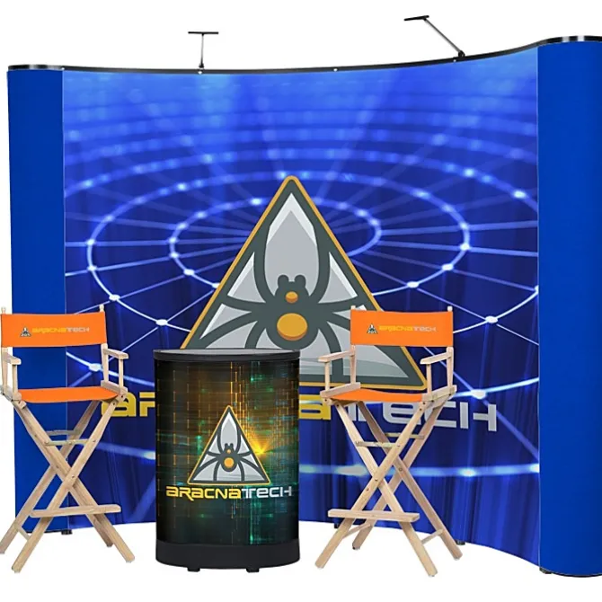 Deluxe Curved Floor Display Kit - Mural Center