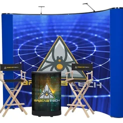 Deluxe Curved Floor Display Kit - Mural Center