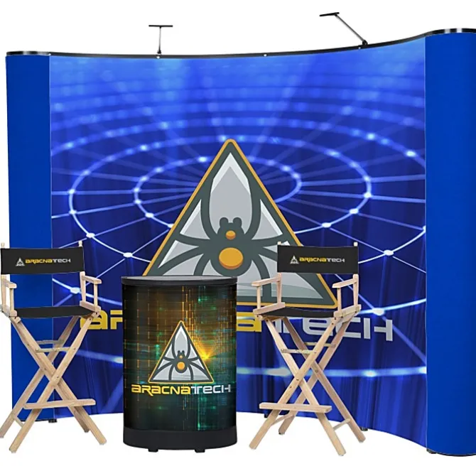 Deluxe Curved Floor Display Kit - Mural Center