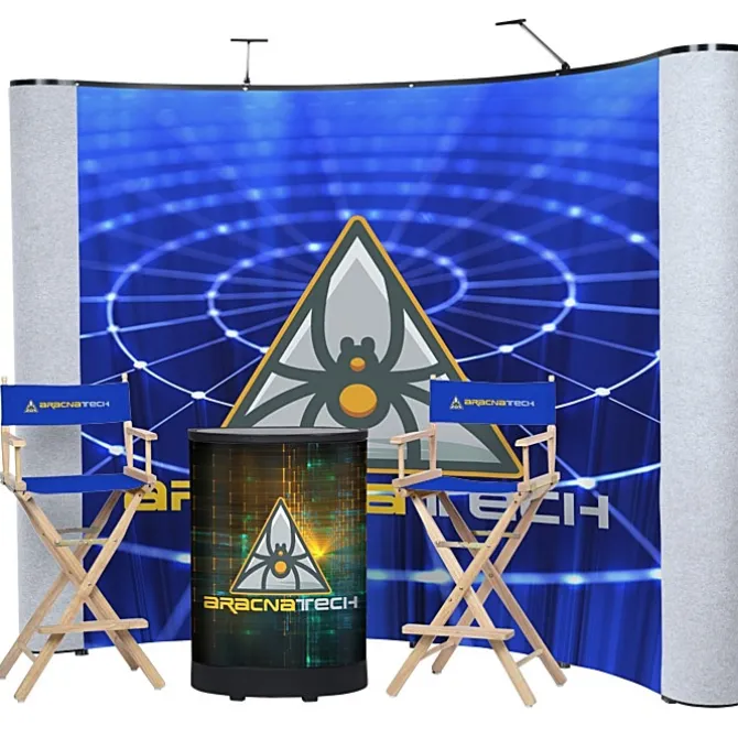 Deluxe Curved Floor Display Kit - Mural Center