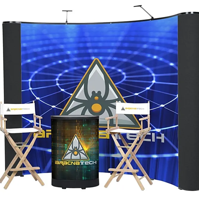 Deluxe Curved Floor Display Kit - Mural Center