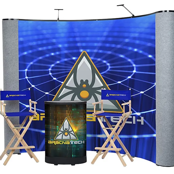 Deluxe Curved Floor Display Kit - Mural Center