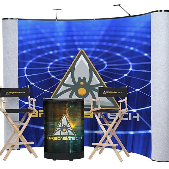 Deluxe Curved Floor Display Kit - Mural Center
