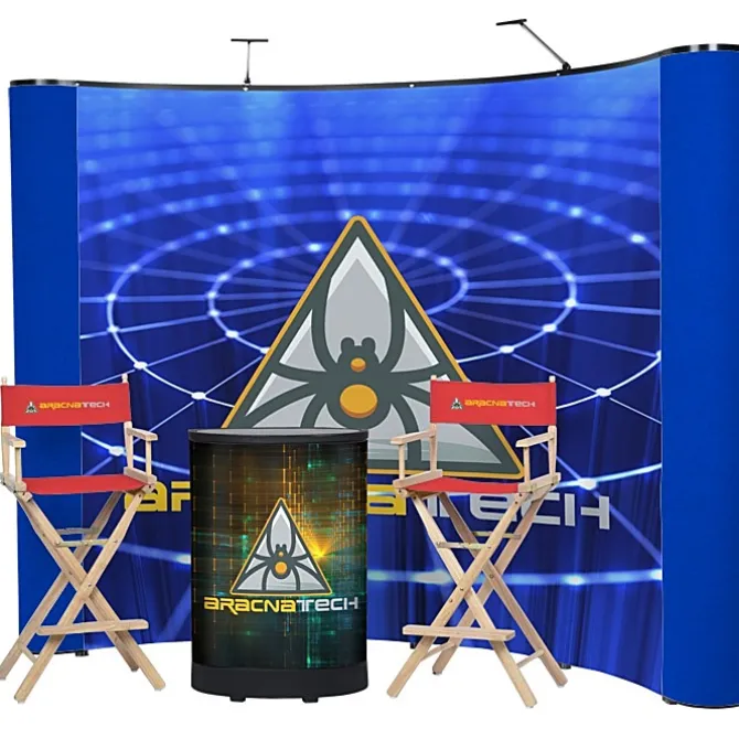 Deluxe Curved Floor Display Kit - Mural Center