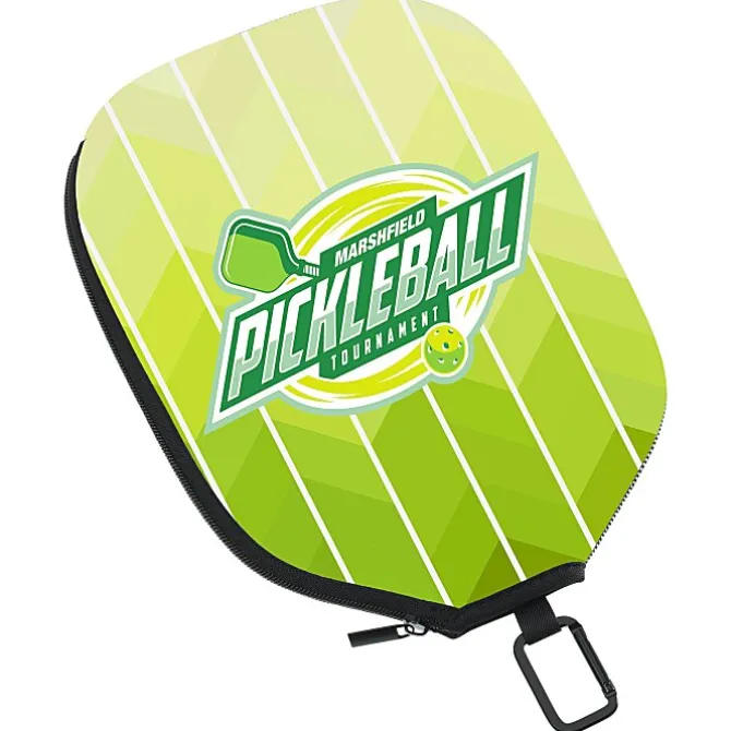 Deluxe Two Pocket Pickleball Paddle Cover - Full Color