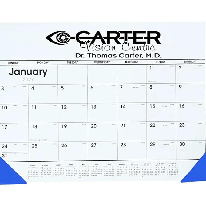 Desk Pad Calendar with Vinyl Corners