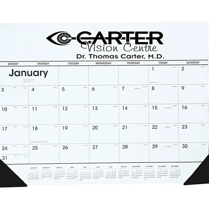 Desk Pad Calendar with Vinyl Corners
