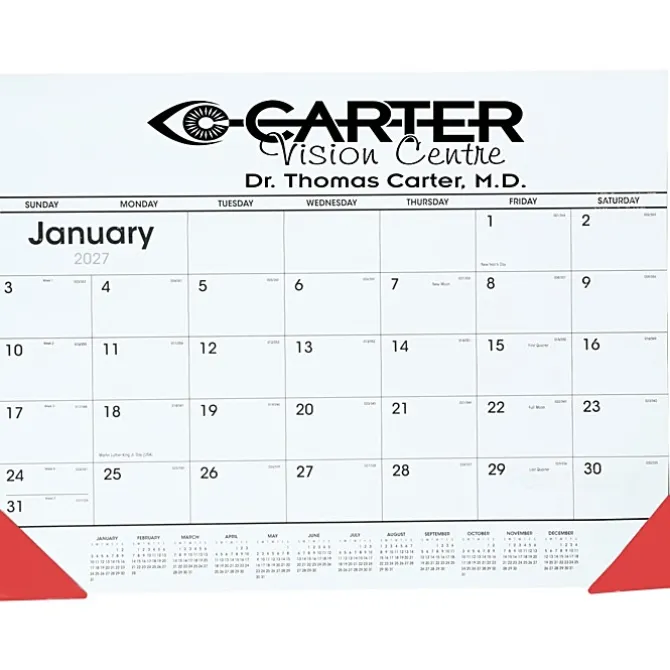 Desk Pad Calendar with Vinyl Corners