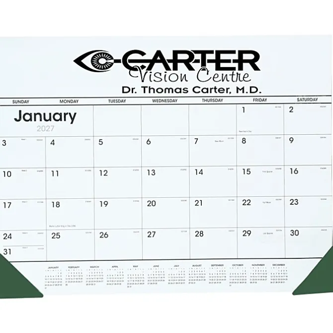 Desk Pad Calendar with Vinyl Corners