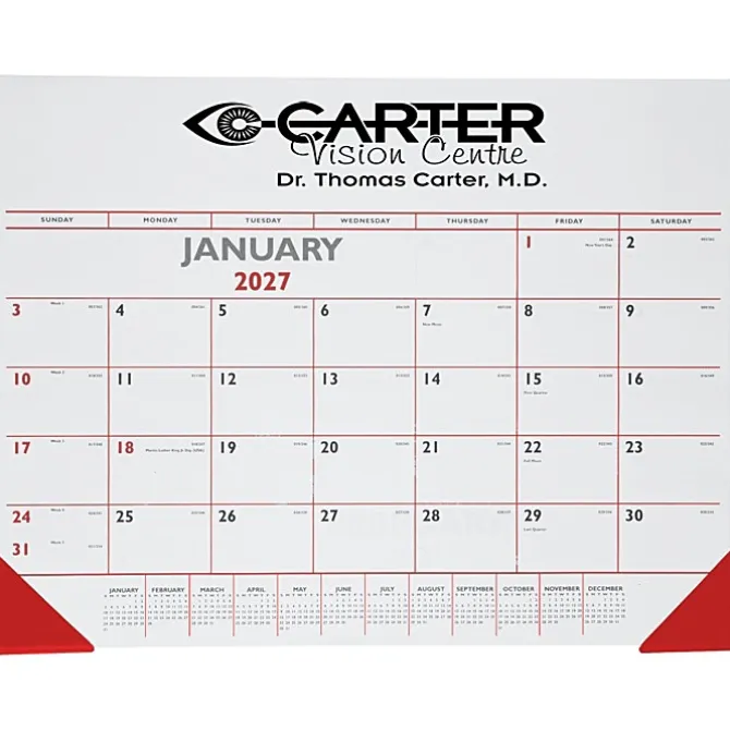 Desk Pad Calendar with Vinyl Corners - Colors