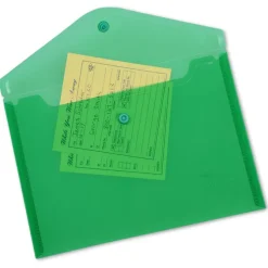 Document Envelope with Snap Closure - Translucent - 7 inches x 9-3/4 inches