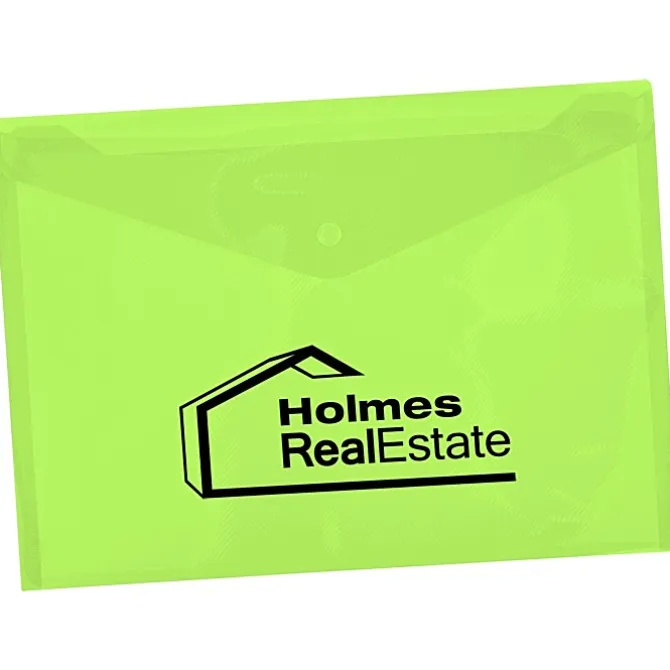 Document Envelope with Snap Closure - 9-1/4 inches x 13 inches - Translucent