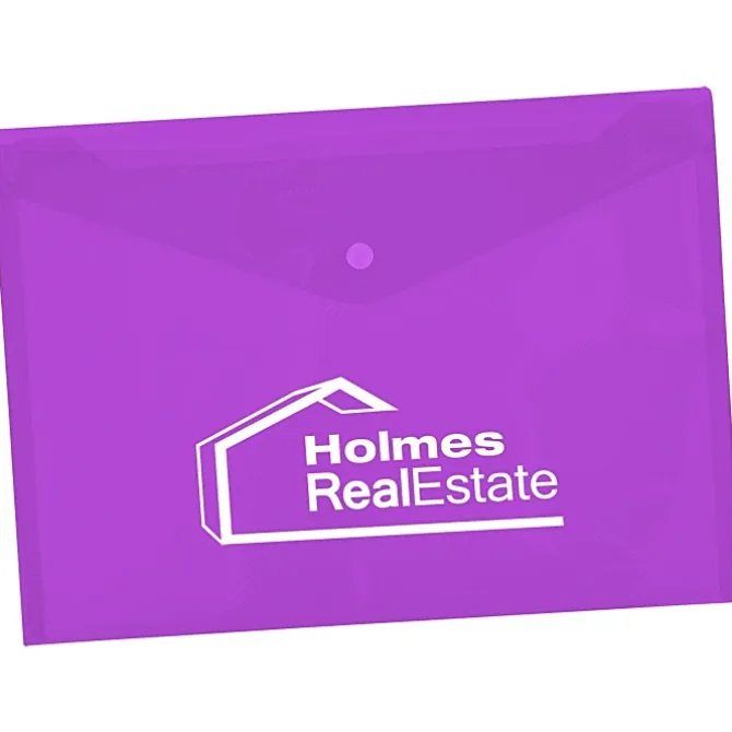 Document Envelope with Snap Closure - 9-1/4 inches x 13 inches - Translucent