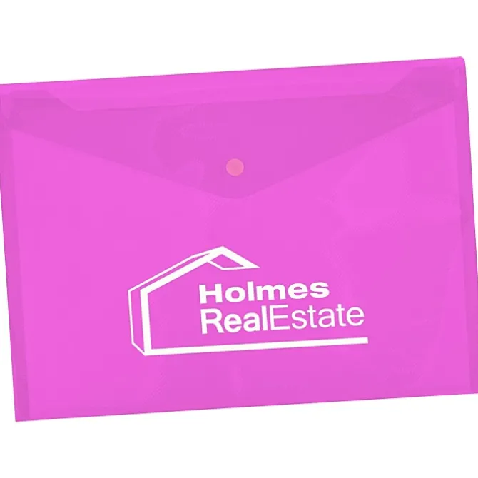 Document Envelope with Snap Closure - 9-1/4 inches x 13 inches - Translucent