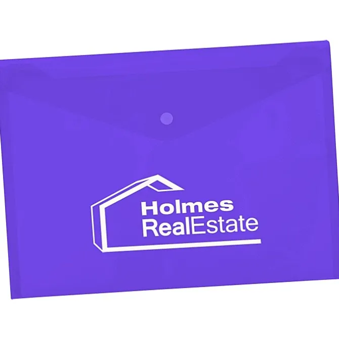 Document Envelope with Snap Closure - 9-1/4 inches x 13 inches - Translucent