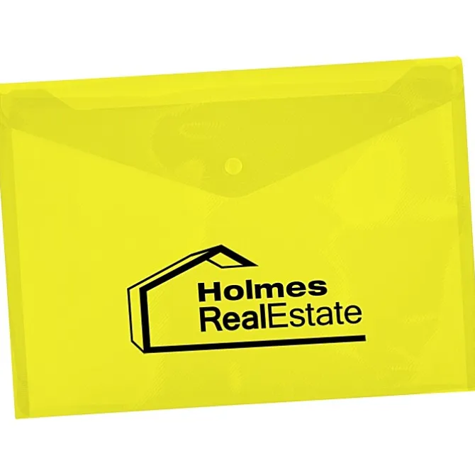 Document Envelope with Snap Closure - 9-1/4 inches x 13 inches - Translucent