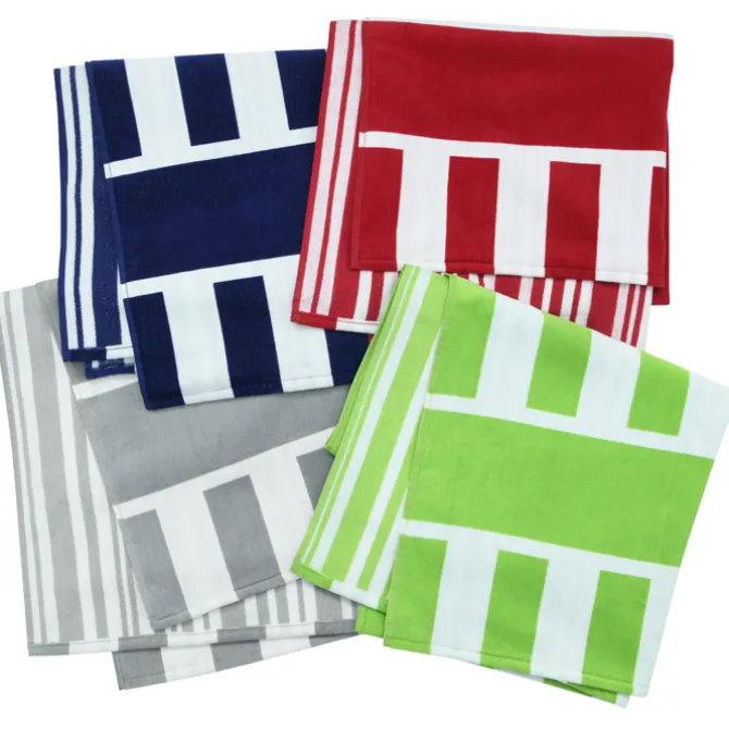 Double Sided Cabana Stripe Beach Towel