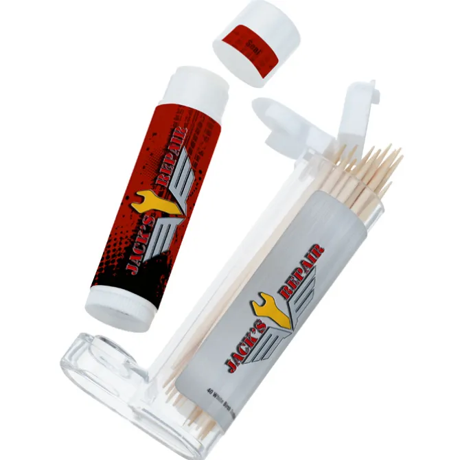 Dual Use Lip Balm with Toothpicks