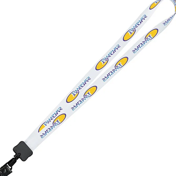 Dye-Sub Lanyard - 3/4 inches - 32 inches - Large Metal Bulldog Clip