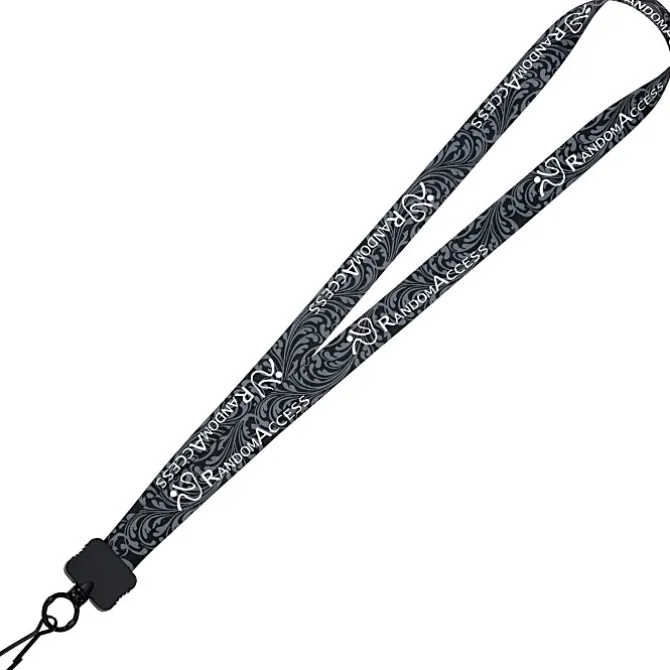 Dye-Sub Lanyard - 3/4 inches - 32 inches - Metal Swivel Snap Hook - Damask - 24 hr