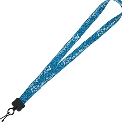 Dye-Sub Lanyard - 3/4 inches - 32 inches - Metal Swivel Snap Hook - Damask - 24 hr