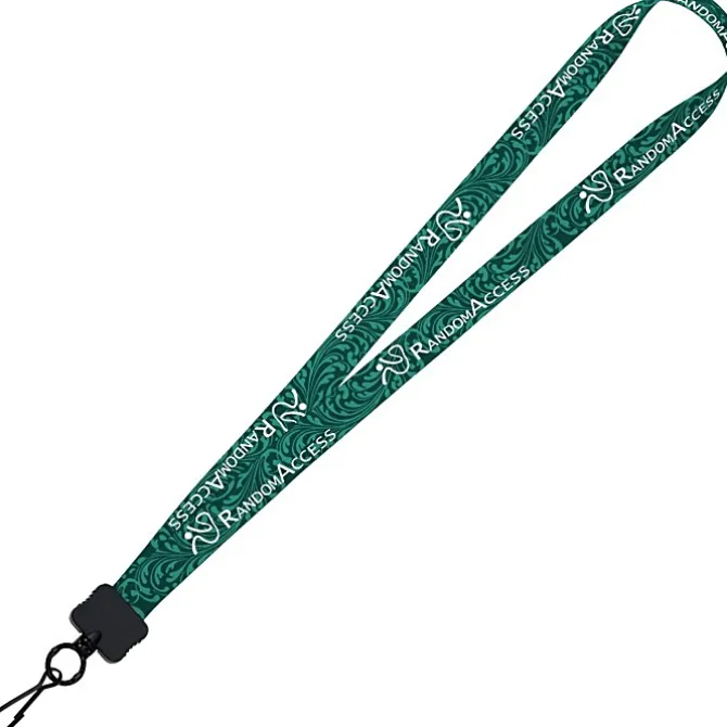 Dye-Sub Lanyard - 3/4 inches - 32 inches - Metal Swivel Snap Hook - Damask - 24 hr