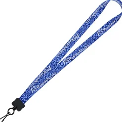 Dye-Sub Lanyard - 3/4 inches - 32 inches - Metal Swivel Snap Hook - Damask - 24 hr