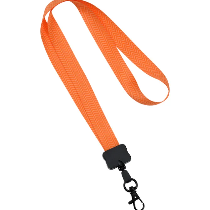 Dye-Sub Lanyard - 3/4 inches - 32 inches - Metal Lobster Claw - Chevron