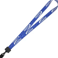 Dye-Sub Lanyard - 3/4 inches - 32 inches - Large Metal Bulldog Clip - Damask