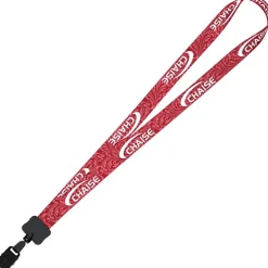 Dye-Sub Lanyard - 3/4 inches - 32 inches - Large Metal Bulldog Clip - Damask