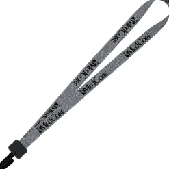 Dye-Sub Lanyard - 3/4 inches - 32 inches - Plastic Bulldog Clip - Damask