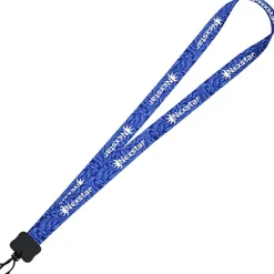 Dye-Sub Lanyard - 3/4 inches - 32 inches - Plastic Swivel Snap Hook - Damask