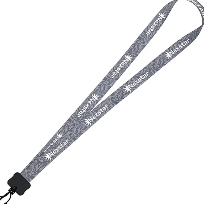 Dye-Sub Lanyard - 3/4 inches - 32 inches - Plastic Swivel Snap Hook - Damask