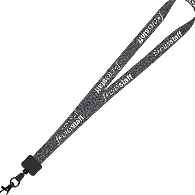 Dye-Sub Lanyard - 3/4 inches - 32 inches - Metal Lobster Claw - Damask - 24 hr