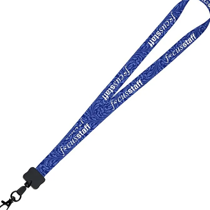 Dye-Sub Lanyard - 3/4 inches - 32 inches - Metal Lobster Claw - Damask - 24 hr
