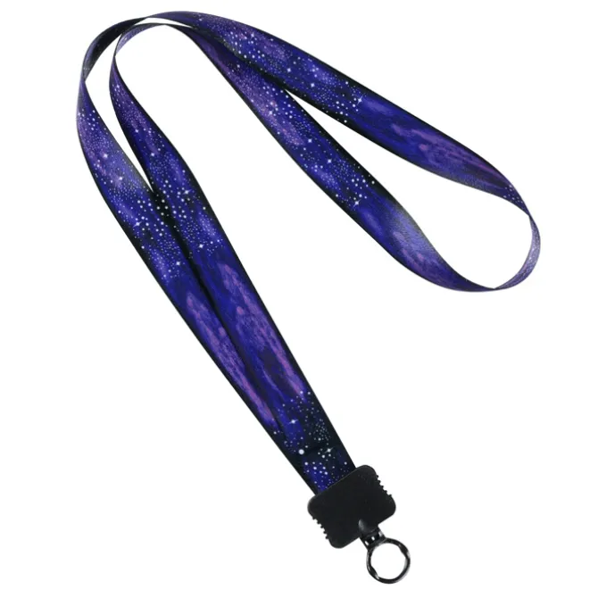 Dye-Sub Lanyard - 3/4 inches - 32 inches - Plastic O-Ring - Galaxy