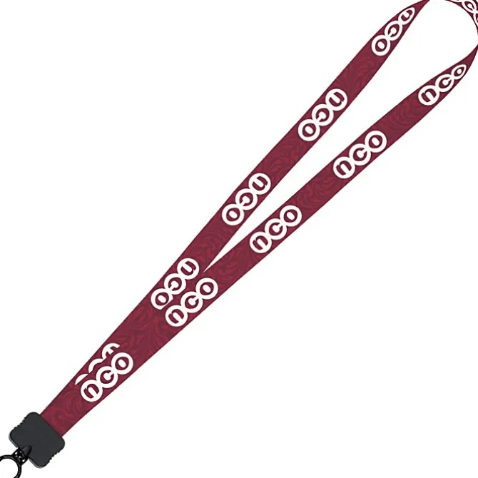 Dye-Sub Lanyard - 3/4 inches - 32 inches - Plastic O-Ring - Damask