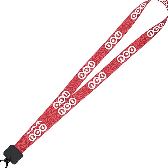 Dye-Sub Lanyard - 3/4 inches - 32 inches - Plastic O-Ring - Damask - 24 hr