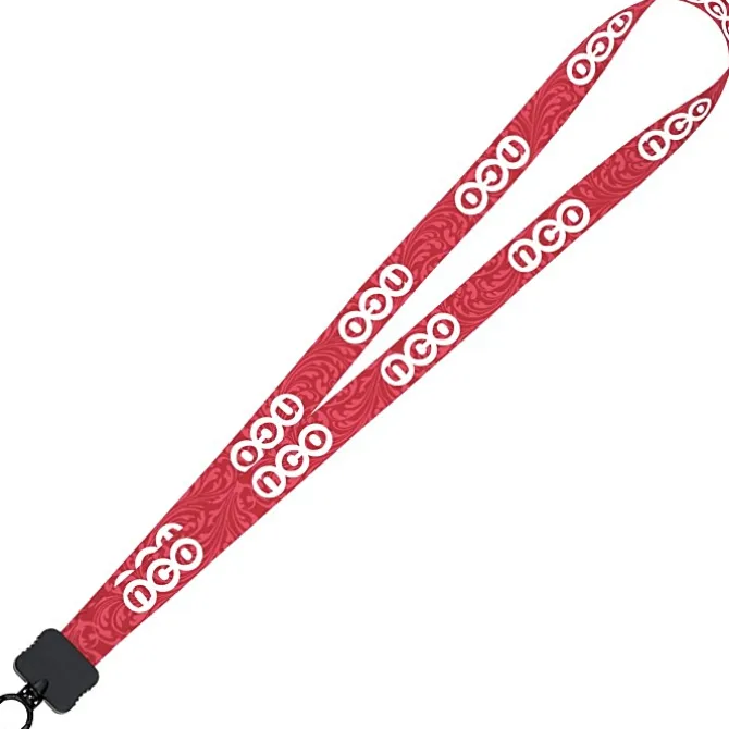 Dye-Sub Lanyard - 3/4 inches - 32 inches - Plastic O-Ring - Damask - 24 hr
