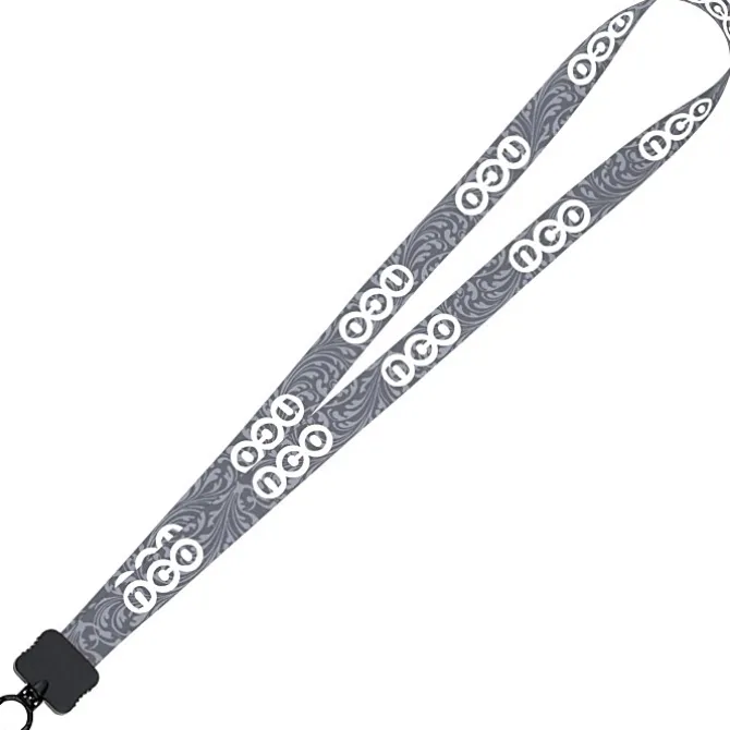 Dye-Sub Lanyard - 3/4 inches - 32 inches - Plastic O-Ring - Damask - 24 hr
